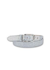 Bernd Götz BERND GÖTZ Damen Ledergürtel, silber, casual,modisch, Gr. 100, glänzend, Rindsleder, Gürtel, mit Metallicprint