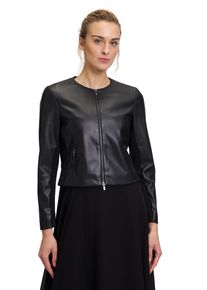 Vera Mont Damen Canvasjacke "Vera Mont Blazer-Jacke mit Reißverschluss", schwarz, elegant, Gr. 36, Obermaterial: 100% Polyurethan, 100% Polyester.
