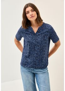 Cecil Damen Print-Shirturban navy blau, casual, Gr. XS, Jersey, Obermaterial: 100% Baumwolle, Shirts