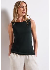 Street One Damen Tanktoppine grove grün, casual, Gr. 44, unifarben, Obermaterial: 50% Baumwolle, 50% Modal, Tops