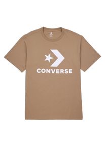 Converse Damen T-Shirt "UNISEX Converse GO-TO STAR CHEVRON LOGO STANDARD FIT T-SHIRT"mushroom forage, sportlich, Gr. S, Single Jersey, Obermaterial: