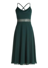 Vera Mont Damen Cocktailkleid "Vera Mont Cocktailkleid mit Wasserfallausschnitt", grün, festlich, Gr. 36, Chiffon, Obermaterial: 100% Polyester