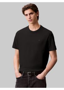 Herren T-Shirt "SS SMOOTH CTTN SOLID CREWNK TEE", schwarz, Basic, Gr. XXL, Calvin Klein Jeans, Single Jersey, Obermaterial: 100% Baumwolle, Shirts,
