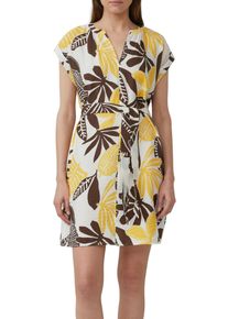 s.Oliver Damen Sommerkleidbeige schwarz, casual, Gr. 38, bedruckt, Obermaterial: 84% Viskose, 16% Polyamid. Futter: 100% Viskose, Kleider, mit