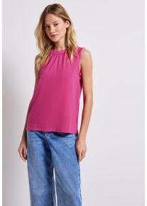 Street One Damen Trägertop, pink, casual, Gr. 44, unifarben, Stoff, 95% Viskose, 5% Elasthan, Tops, mit Schlitz im Nacken