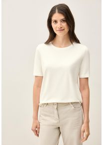 Cecil Damen T-Shirt, weiß, Basic, Gr. XXL, unifarben, Web, Stoff, 47% Baumwolle, 47% Modal, 6% Elasthan, Shirts, im soften Baumwoll-Mix