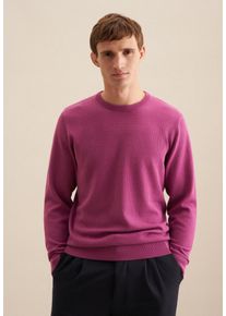 Seidensticker Herren Strickpullover "Schwarze Rose", lila, Gr. XXXL, unifarben, 100% Baumwolle, Pullover, Rundhals