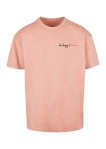 Merchcode Herren T-Shirt "Merchcode Herren Be Happy Heavy Oversize Tee", gelb, casual, Gr. XS, bedruckt, 100% Baumwolle, Shirts