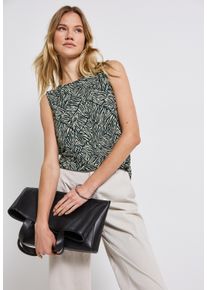 Street One Damen Trägertoppine grove grün, casual, Gr. 38, bedruckt, Obermaterial: 95% Viskose, 5% Elasthan, Tops, mit All-Over Print