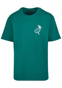 MisterTee Herren T-Shirt "MisterTee Bold Actions Oversize Tee", grün, casual, Gr. S, bedruckt, 100% Baumwolle, Shirts