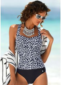 Lascana Damen Badeanzug, schwarz-weiß, Gr. 36, Animalprint, Polyamid, Badeanzüge, mit trendigem schwarz-weiß Druck und Shaping-Effekt