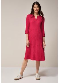 Cecil Damen Midikleidglazed apple rot, casual, Gr. S, unifarben, Stoff, 56% Viskose, 43% Polyester, 1% Elasthan, Kleider, knielang