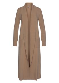 Lascana Damen Longstrickjacke, braun, modisch, Gr. 36, unifarben, Strick, Obermaterial: 50% Viskose, 28% Polyester, 22% Polyamid, Strickjacken, mit