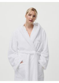 Unisex-Bademantel, weiß, LeGer Home by Lena Gercke, Microfaser, Hausmäntel, "Lovina", kuschelig weicher Fleece, für Damen und Herren, XS-3XL