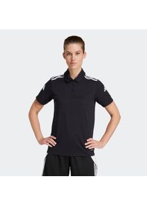 Damen Poloshirt "SQ25 C POLO W", schwarz-weiß, sportlich, Gr. M, adidas Performance, Obermaterial: 65% Polyester, 35% Baumwolle, Shirts