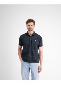 Lerros Herren Poloshirt "Lerros Herren Poloshirt mit Minimalprint", blau, Gr. M, 97% Baumwolle, 3% Elasthan, Shirts