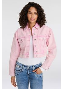 HUGO BLUE Damen Jeansjacke "Galatea", pink, modisch, Gr. M, unifarben, overdyed, Denim/Jeans, Obermaterial: 100% Baumwolle, Jacken, mit geprägtem
