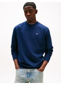 Tommy Jeans Herren Sweatshirt "TJM REG S FLAG CREW", blau, casual, Gr. XXL, unifarben, Sweatware, Obermaterial: 80% Baumwolle, 20% Polyester,
