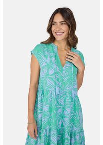 LIEBLINGSSTÜCK LIEBLINGSSTÜCK Damen Sommerkleid "FemkeL"smaragd hellblau, modisch, Gr. 34, bedruckt, mehrfarbig, gemustert, Web, Obermaterial: 100% Viskose,