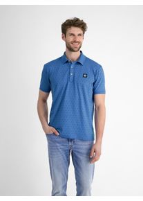Lerros Herren Poloshirt "Lerros Herren Poloshirt mit Minimalprint", blau, Gr. XXXL, 97% Baumwolle, 3% Elasthan, Shirts