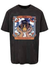 Merchcode Herren T-Shirt "Merchcode DIO - Sacred Heart Acid Washed Oversize Tee", schwarz, casual, Gr. XL, bedruckt, 100% Baumwolle, Shirts