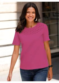 Classic Basics Damen Kurzarmshirt "Kurzarm-Shirt", pink, Gr. 48, unifarben, 100% Baumwolle, Shirts