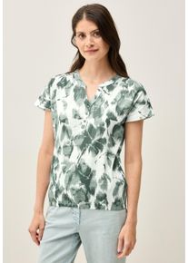 Cecil Damen Print-Shirtschwarz balmy khaki, casual, Gr. XXL, bedruckt, Web, 100% Baumwolle , Shirts, aus reiner Baumwolle