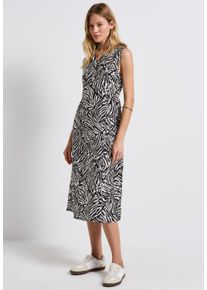 Street One Damen Midikleid, blau, casual, Gr. 34, bedruckt, Stoff, 88% Viskose, 12% Polyamid, Kleider, mit allover Print