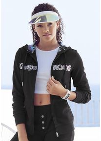 Kangaroos Kapuzensweatjacke schwarz Gr. 32/34 für Damen. Mit Badge. Nachhaltig.