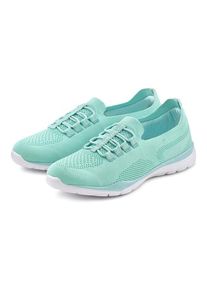 Lascana Sneaker 'Slipper, Halbschuh, leichtes Meshmaterial' grün Gr. 35 für Damen