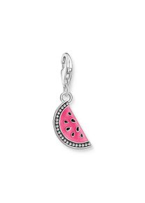 Thomas Sabo Damen Charm-Einhänger "Wassermelone-Motiv bunt, 2213-664-7"silberfarben, rosa, grün, Silber 925 (Sterlingsilber), Charms
