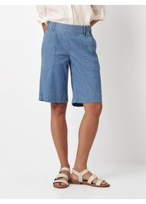 Toni Damen Bermudas "Pia Bermuda"summer blau bleached, casual, Gr. 40, unifarben, Web, Obermaterial: 49% Baumwolle, 33% Lyocell, 16% Polyester, 2%
