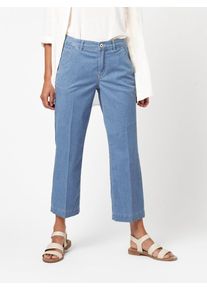 Toni Damen Regular-fit-Jeans "Liv Culotte"summer blau bleached, casual, Gr. 44, unifarben, Denim/Jeans, Obermaterial: 49% Baumwolle, 33% Lyocell, 16%