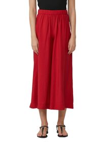 s.Oliver Damen Relaxhosechilli pepper, casual, Gr. 46, unifarben, Web, Obermaterial: 84% Viskose, 16% Polyamid, Hosen, mit elastischem Bund