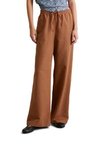 Marc O'Polo Damen Chinohose "aus Baumwolle-Leinen-Mix"melted chocolate, Gr. XS, MARC O'POLO DENIM, unifarben, Obermaterial: 53% Leinen, 47% Baumwolle, Hosen