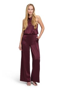 Vera Mont Damen Overall "Vera Mont Jumpsuit mit Taschen"deep dahlia, festlich, Gr. 40, Satin, Obermaterial: 98% Polyester, 2% Elasthan. Futter: 100%