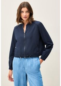 Cecil Damen Blousonurban navy blau, casual, Gr. M, unifarben, Web, Obermaterial: 55% Baumwolle, 42% Polyester, 3% Elasthan; Futter: 100% Polyester,