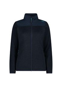 Fleecejacke CMP Jacquard Knitted Jacket Damen (Gr 40 |schwarz/blau)
