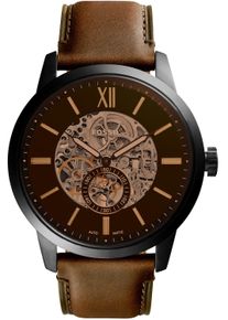 Fossil Herren Automatikuhr "TOWNSMAN Automatic", braun, Armbanduhren, Armbanduhr, Herrenuhr, mechanische Uhr, Lederarmband