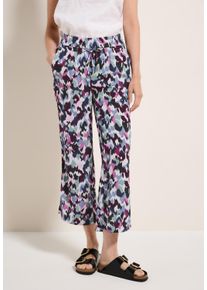 Cecil Damen 7/8-Hose, weiß, casual, Gr. XXL, bedruckt, Stoff, 100% Viskose, Hosen, High Waist