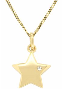 Firetti Damen Ketten-Anhänger "Schmuck Geschenk Gold 333 Halsschmuck Anhänger für Halskette Stern", 0,01 ct P2 = erkennbare Einschlüsse, Gelbgold