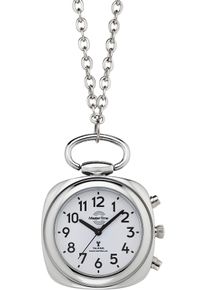 MASTER TIME Damen Kettenuhr "Sprechende Kettenuhr, MTUA-10810-12M", silber, Taschenuhren, Quarzuhr, Damenuhr, Funkuhr, Schwesternuhr