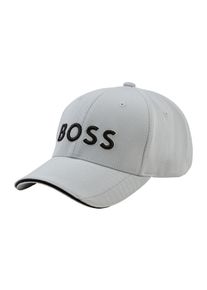 BOSS Green Damen Baseball Cap "Cap-US-1", grau, casual, unifarben, Web, Materialmix, Caps, mit BOSS Logo Print, Weite verstellbar
