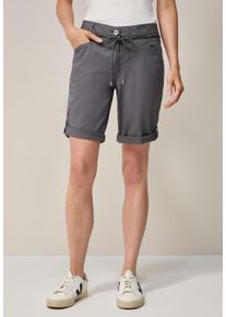 Cecil Damen Shorts, grau, casual, Gr. 27, unifarben, Web, Obermaterial: 98% Baumwolle, 2% Elasthan; Band: 100% Polyester, Hosen, Middle Waist