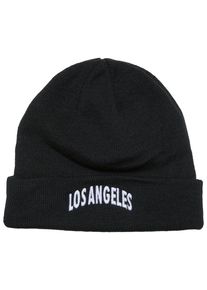 MisterTee Damen Beanie "MisterTee Los Angeles Beanie", schwarz, Kunstfaser, Mützen