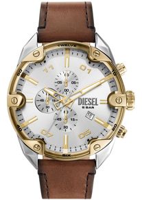 Diesel Herren Chronograph "SPIKED", braun, Armbanduhren, Quarzuhr, Armbanduhr, Herrenuhr, Stoppfunktion, Edelstahlarmband