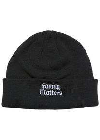 MisterTee Damen Beanie "MisterTee Family Matters Beanie", schwarz, Kunstfaser, Mützen