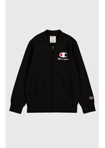 Champion Kinder Kapuzensweatjacke "Full Zip Top", schwarz, sportlich, Gr. XXL, Obermaterial: 73% Baumwolle, 27% Polyester, Sweatjacken, für Kinder