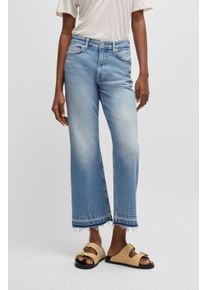 BOSS Orange Damen Schlagjeans "Soft Kick Flare High Rise Premium Damenmode", blau, casual, Gr. 26, unifarben, Denim/Jeans, Obermaterial: 99%