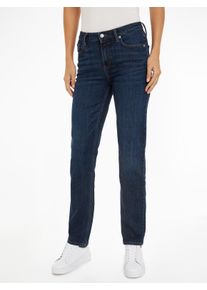 Tommy Hilfiger Damen Straight-Jeans "CLASSIC STRAIGHT RW STAY BLACK", blau, casual, Gr. 26, unifarben, Denim/Jeans, Obermaterial: 99% Baumwolle, 1%